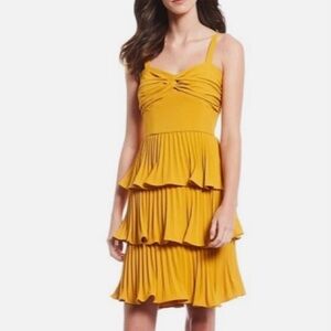 Gianni Bini Yellow Tiered Dress